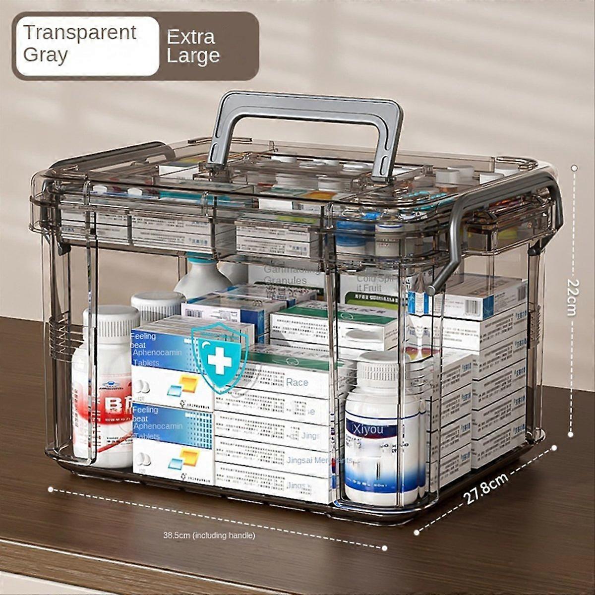 Multi-Layer Medicine Storage Box - Emergency Medical Organizer