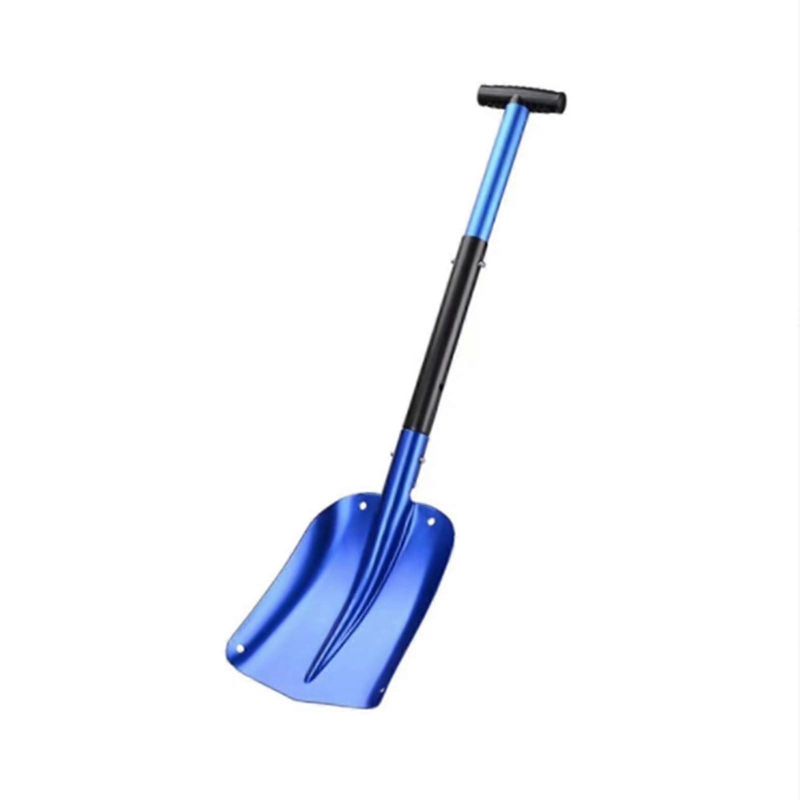 Adjustable Snow Shovel with Ergonomic THandle for Car Camping and Winter Emergency, 109cm Blue