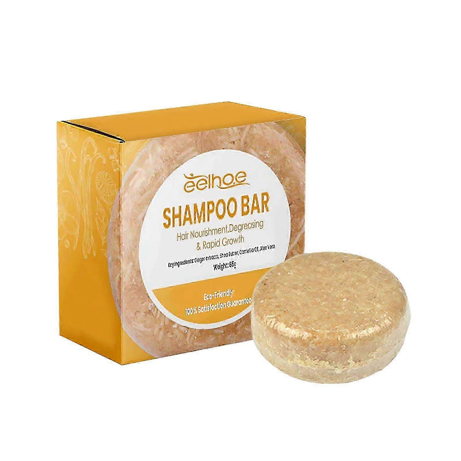 Shampoo Bar contains ginger extract, shea butter, aloe vera
