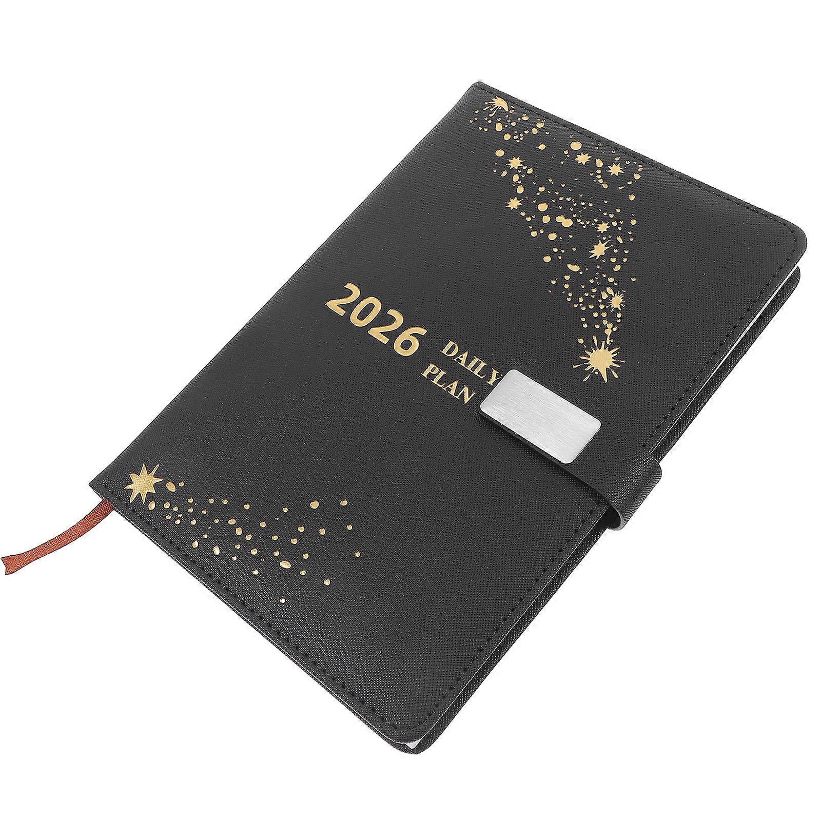 Daily Agenda PU Notebook for Business Notes 2026 A5 Monthly Planner