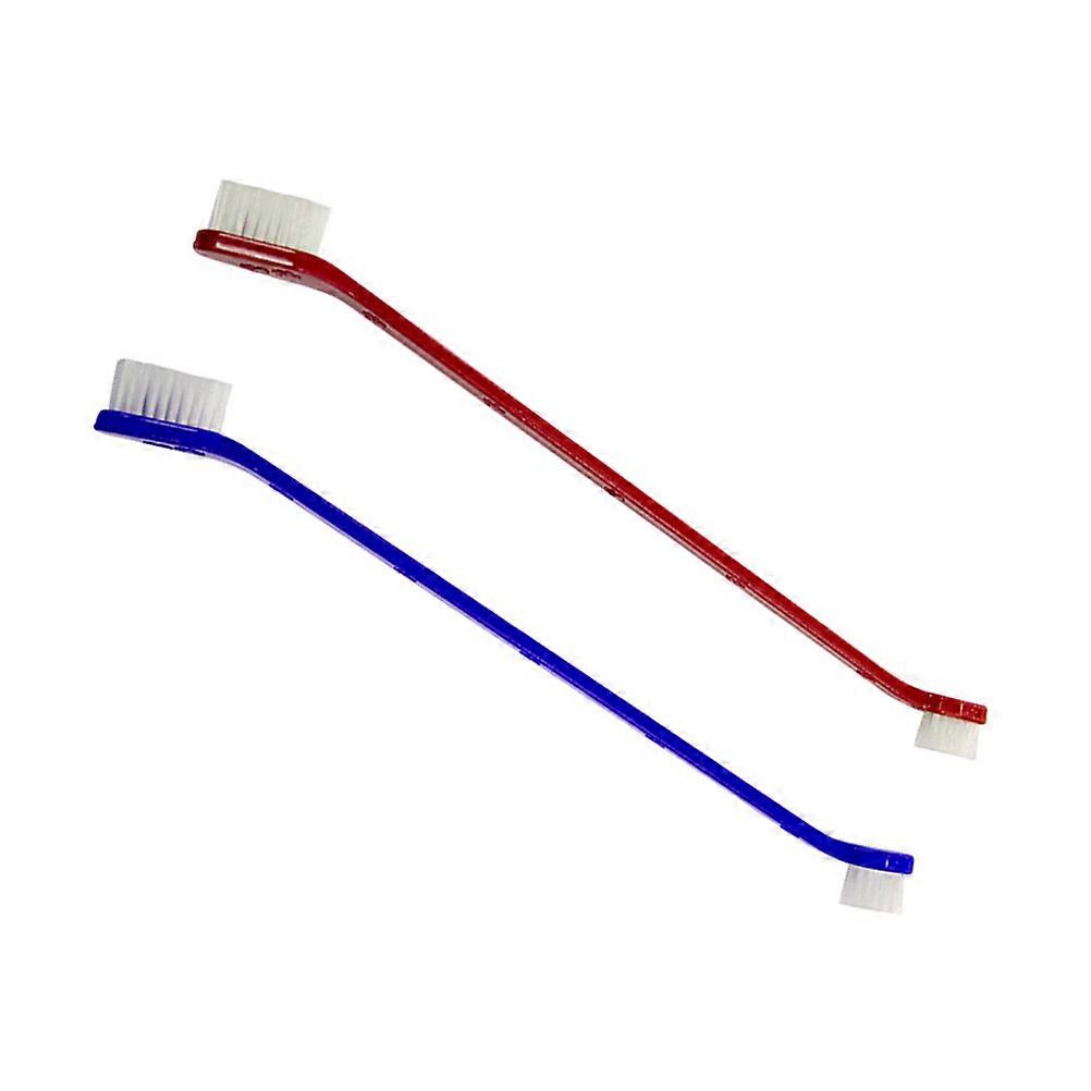 Canine Toothbrush Long Handle Teeth Cleaning Cat Owners PP Material Nylon Wire 2Pcs