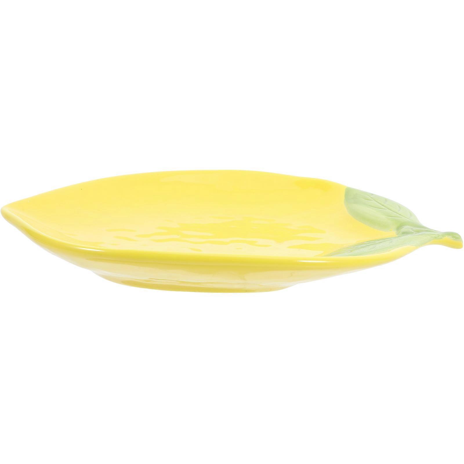 Ceramic Lemon Plate for Salad Use with Kitchen Plate Included