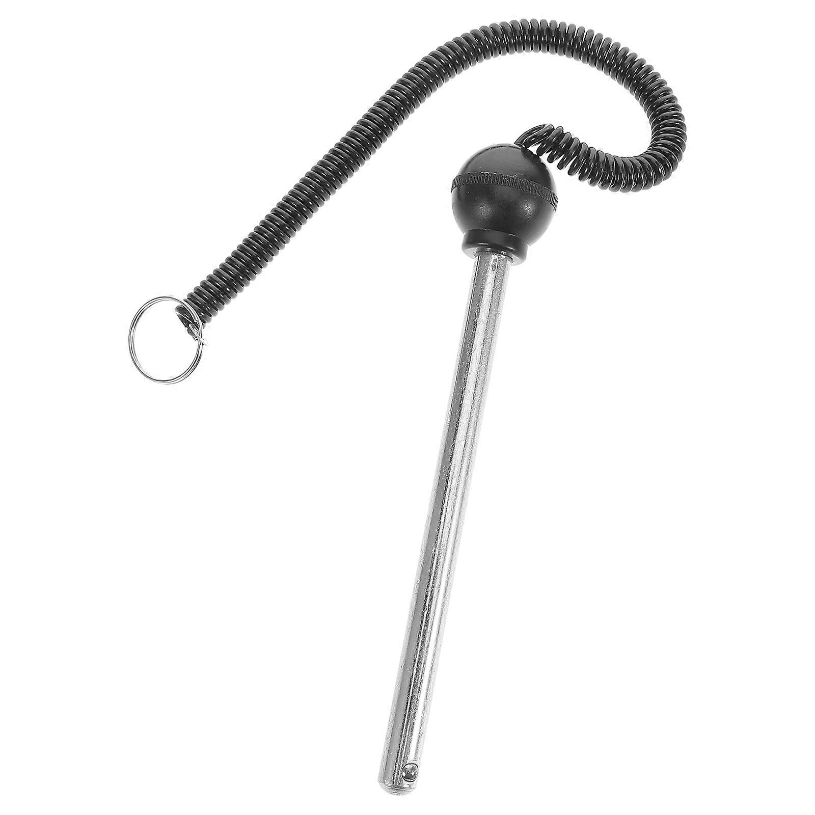 Gym Equipment Pin with Rope for Weight Stack Adjustment Black