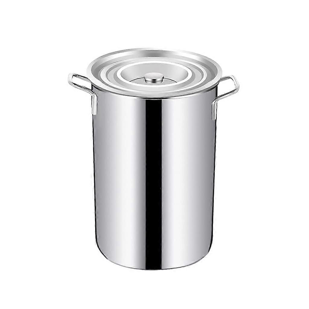 Stainless Steel Stock Pot with Lid, Large Capacity InductionSafe Soup Pot, 10L 20x40cm