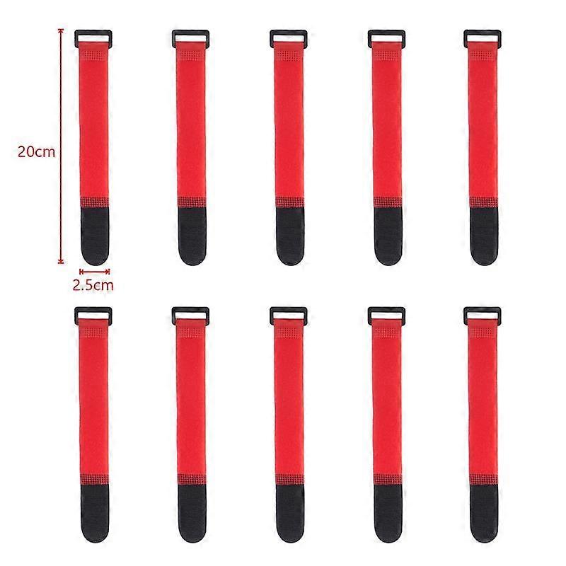 10PCS 2.5cm Width Nylon Reverse Buckle Cable Ties Fastener Tape Self Aadhesive Hook Loop Strap Sticky Buckle Belt