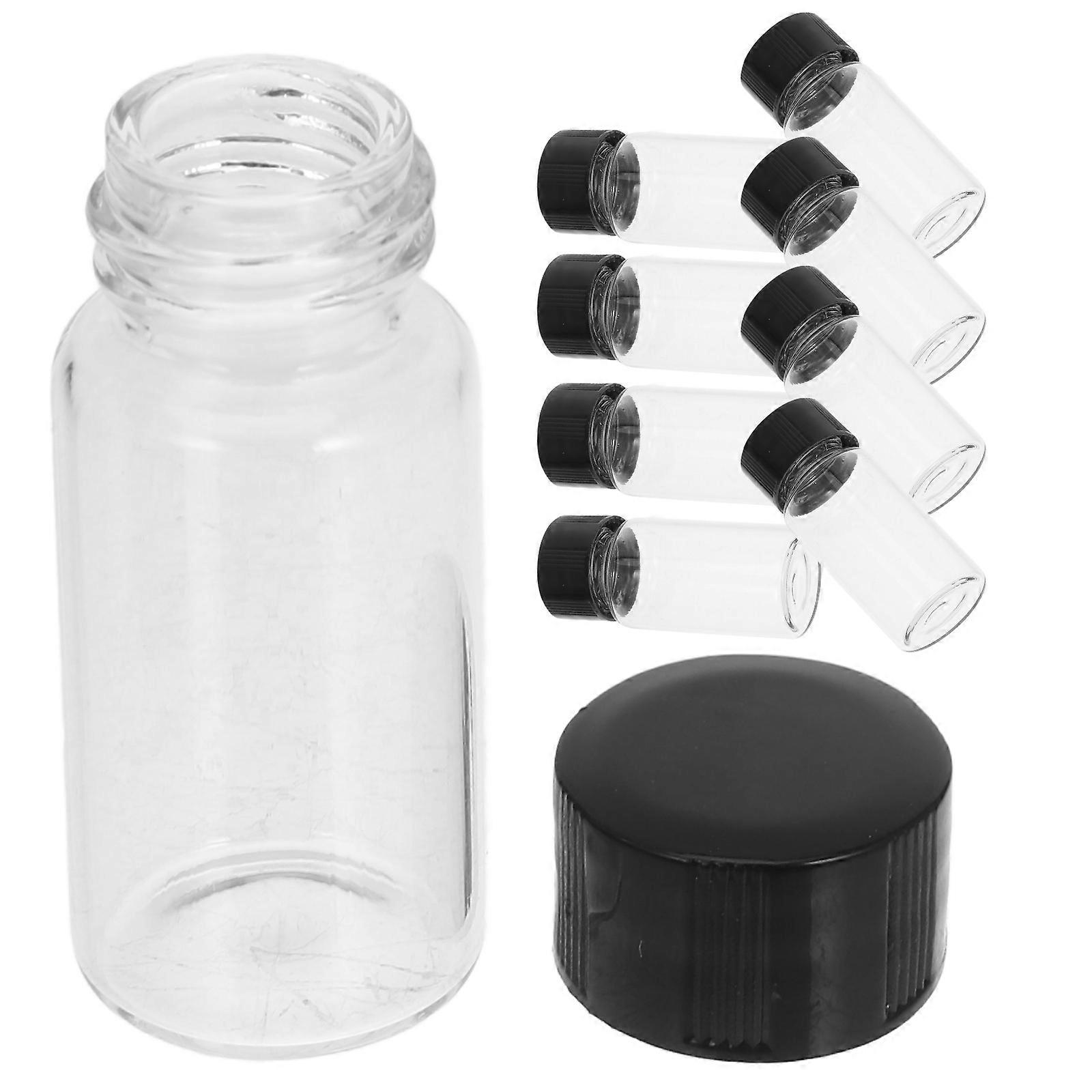 Clear Glass Vials with Screw Caps for Lab Use 10ml Capacity Excellent Sealing Versatile Sample Storage