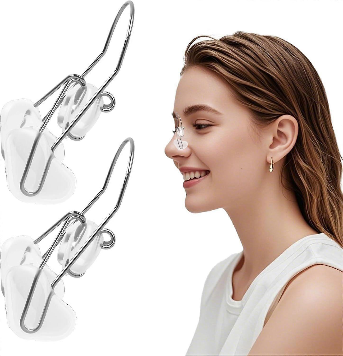 2 Pcs Silicone Nose Shaper Clip - Nose Corrector Device for Nose Bridge Straightening & Lifting, Up Lifting Clip Nose Shaper