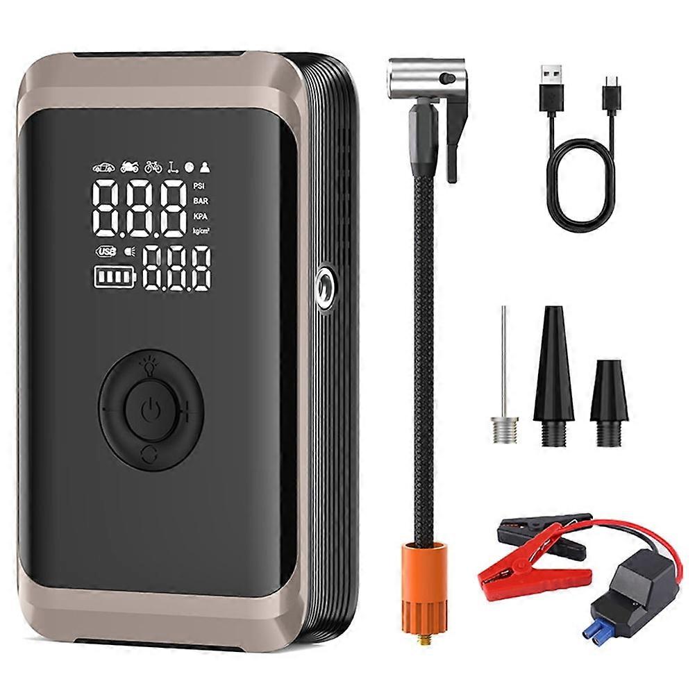 4-in-1 Car Jump Starter with Air Compressor 150PSI Portable 6000mAh Power Bank and Tire Inflator Tool