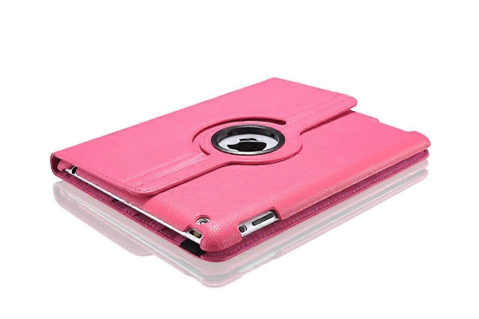 Case For Ipad 2024 Air11 Air6 Rose Red Rotating Leather Litchi Texture
