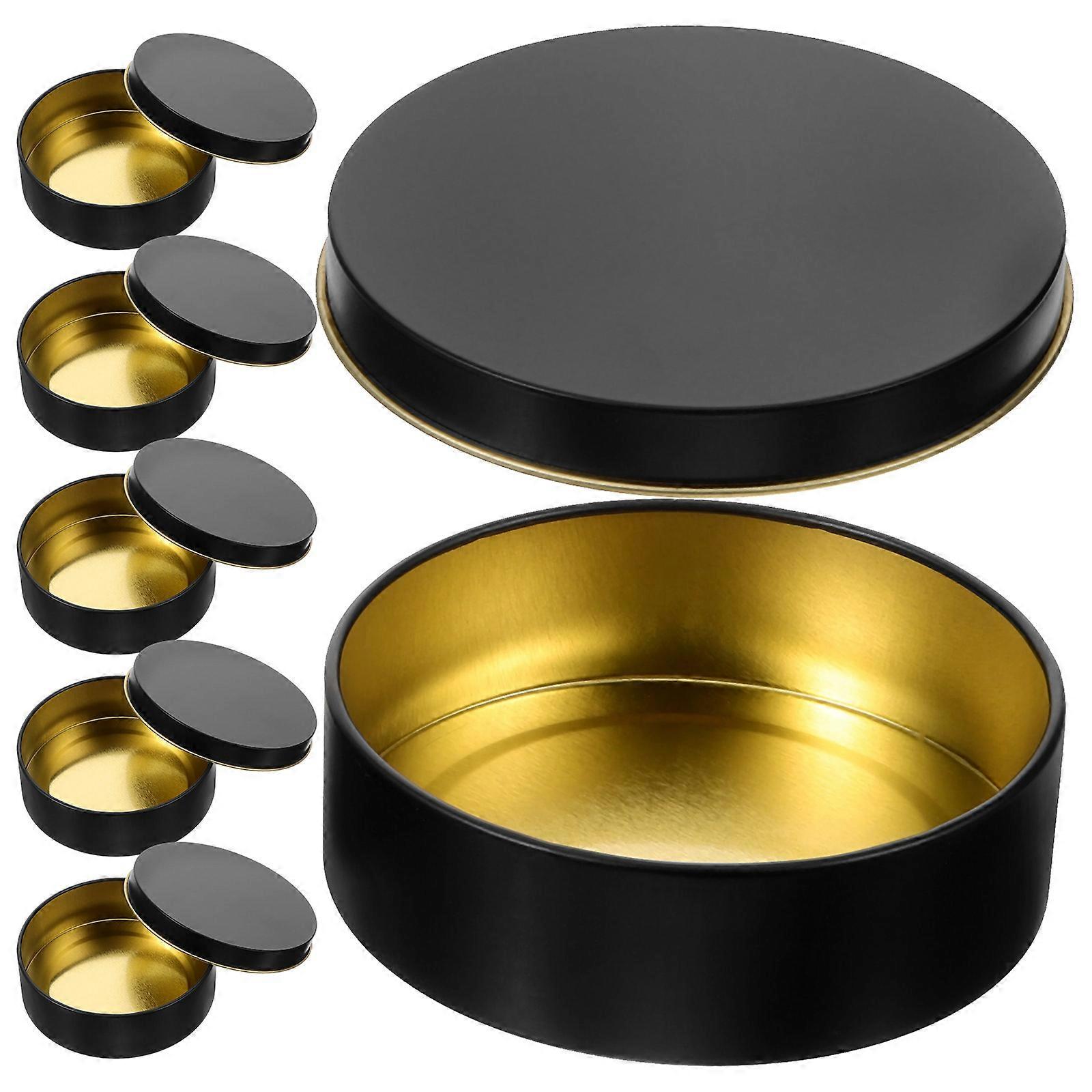 Multi-Function Candle Case Black Candle Storage Boxes for Daily Use 6Pcs