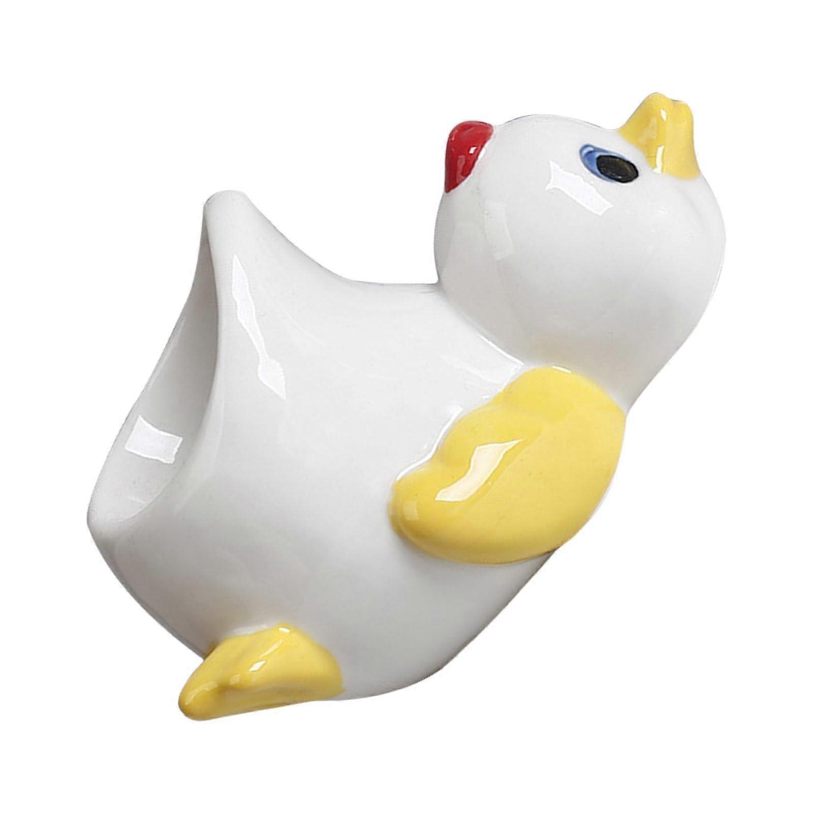 Handmade Ceramic Egg Holder for Kitchen, Cute Porcelain Egg Stand with Easy Clean Surface