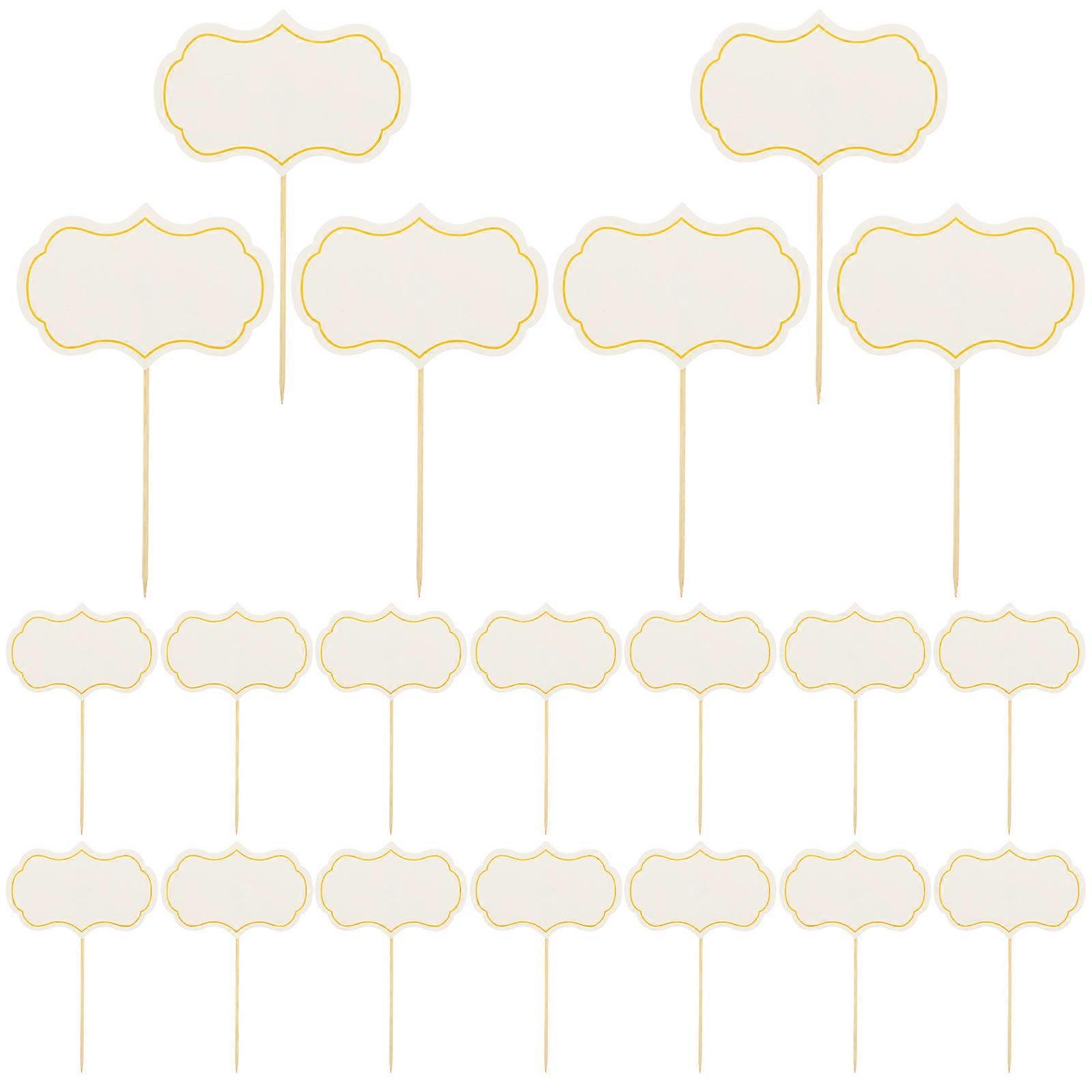 Cheese Markers Food Labels for Party Buffet Charcuterie Accessories Writable White Paper Wood 24pcs