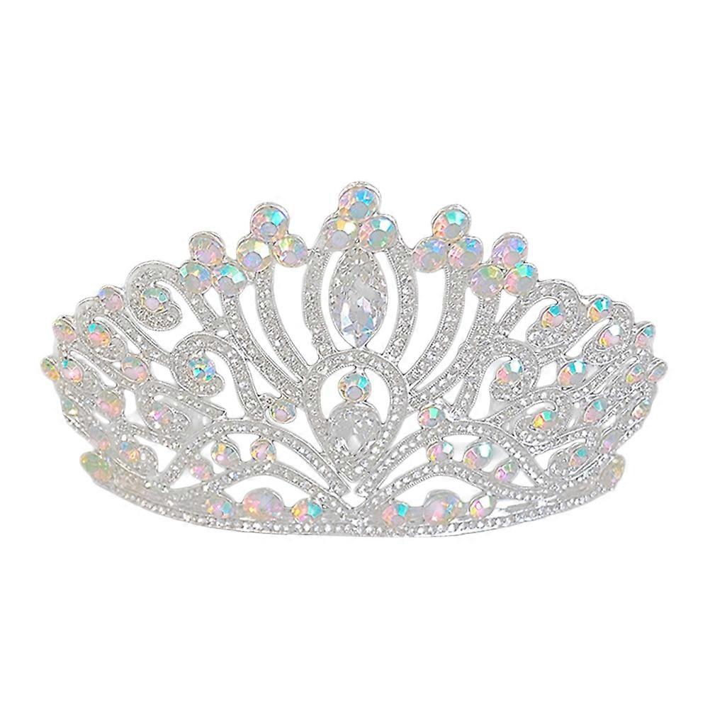 Silver Rhinestone Crown Headpiece for Wedding Decoration 1Pcs Bride