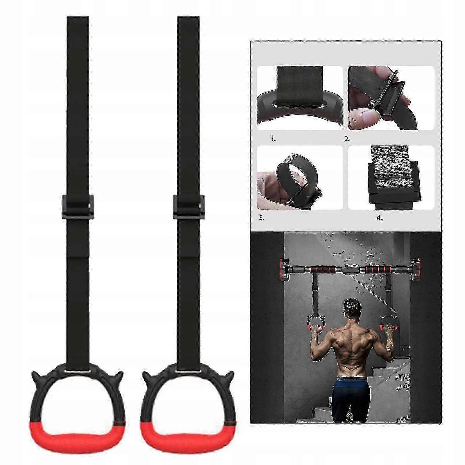 Gymnastics Rings Adjustable Straps Buckles Full hk 2025