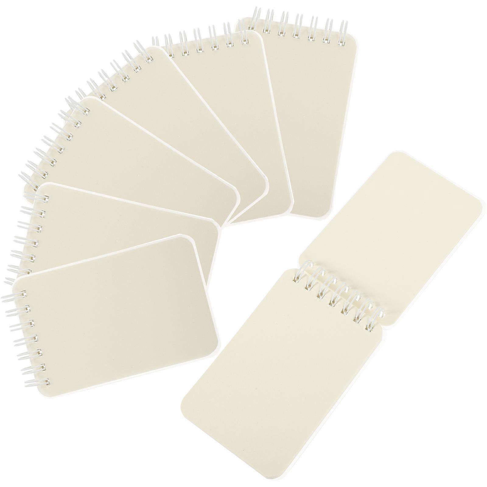 Small Spiral Notebook Mini Spiral Notebook for Home Use 10Pcs Beige Paper