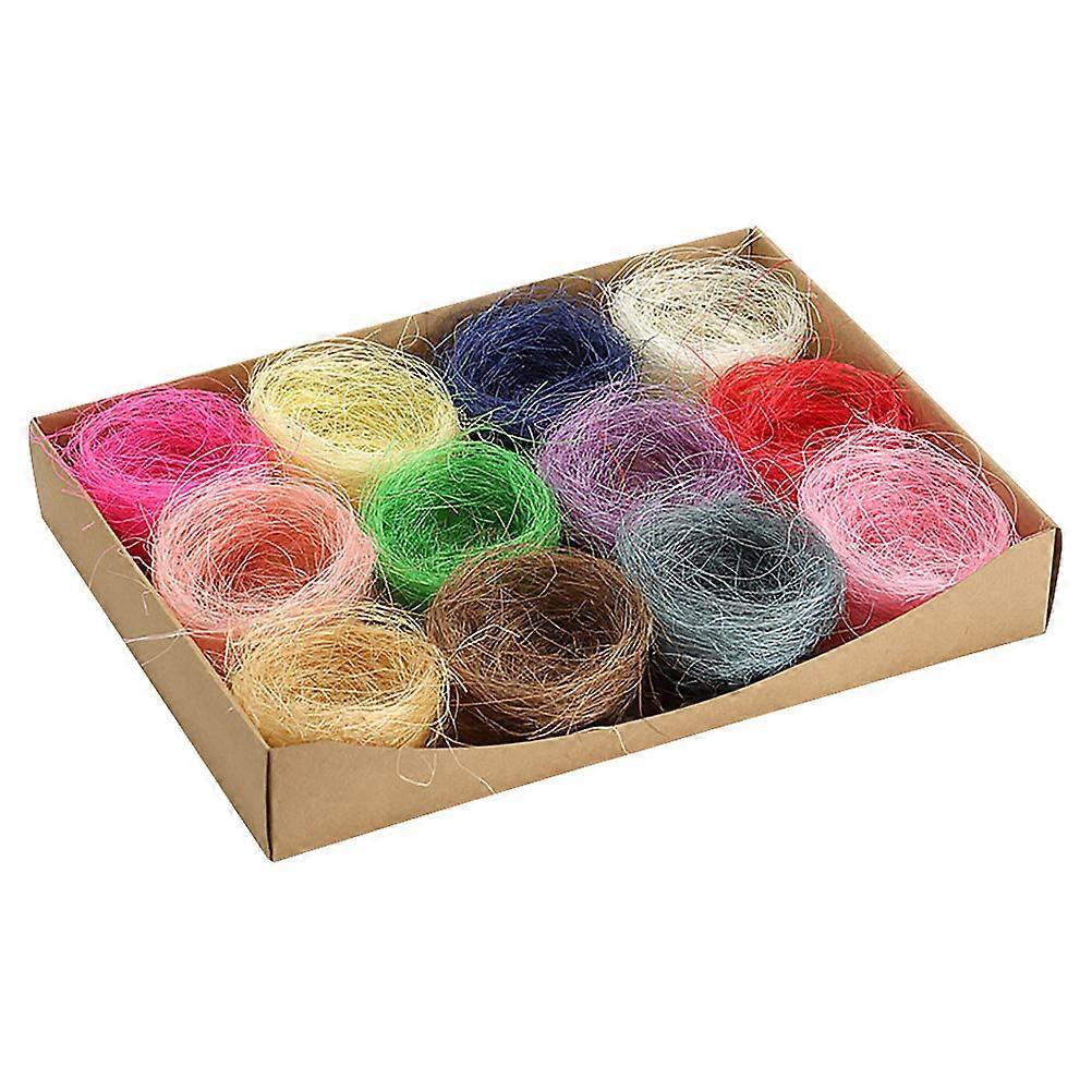 Assorted Color Chick Nests for Decoration 12Pcs Easter Egg Handmade