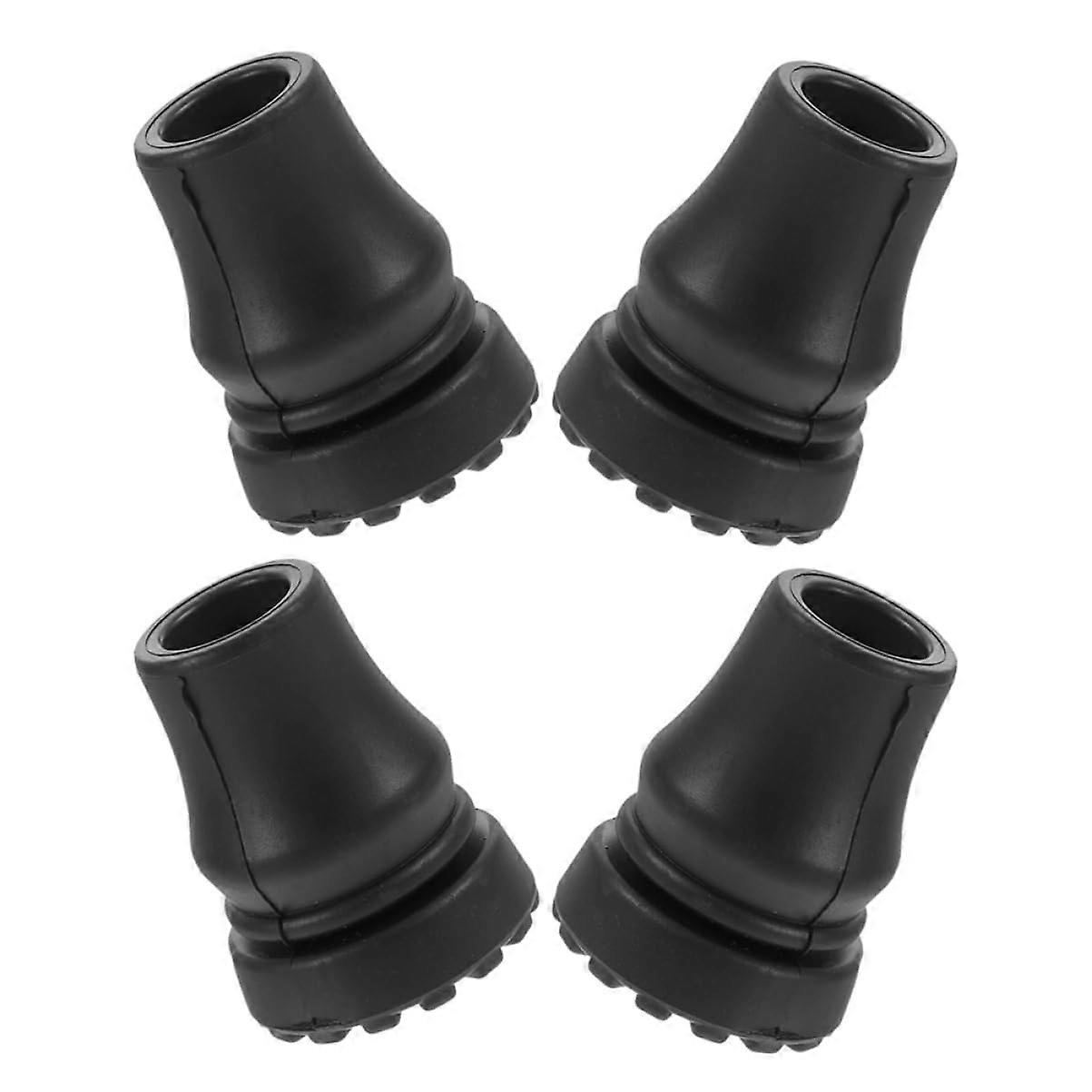 Shock Absorbing Trekking Pole Tips with AntiSlip Stability Durable Walking Stick Rubber Covers