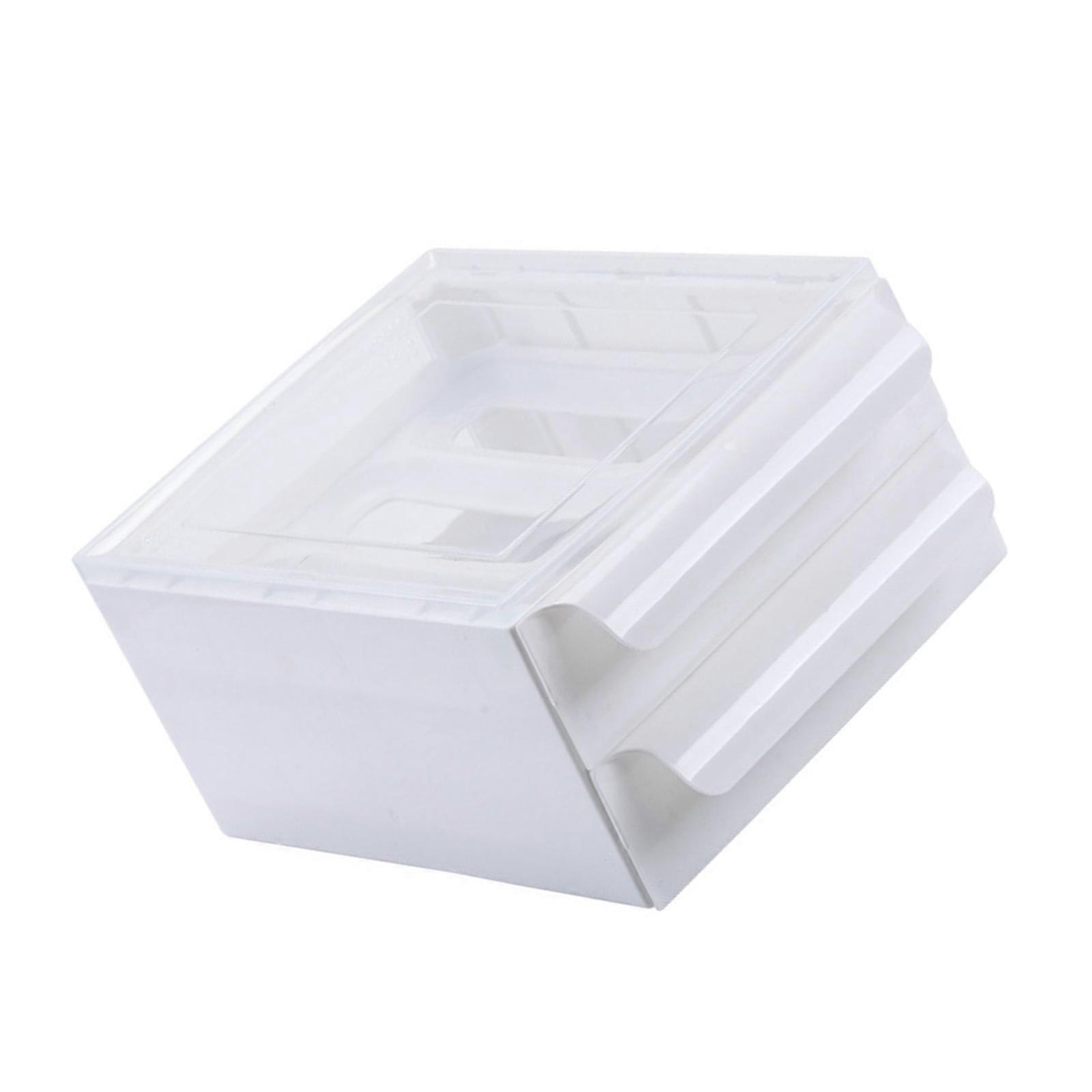 Practical Eggs Container Convenient Eggs Organizer Convenient Double Layer Storage Tray for Organizing Eggs Kitchenwares  White