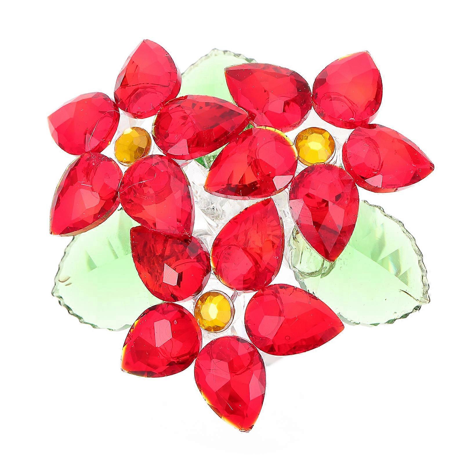 Crystal Vase Decor Creative Desktop Ornament with 2Pcs Pineapple Shaped Vases