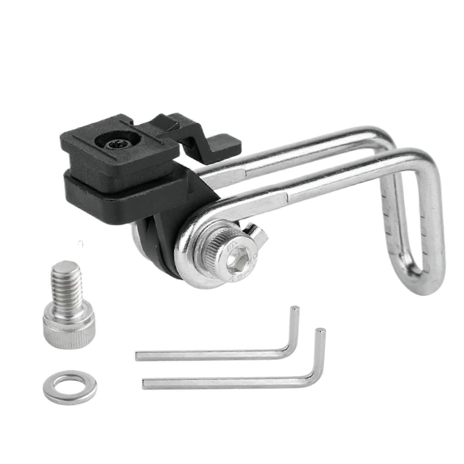 Adjustable Bike Front Fork Light Mount for Universal Bicycle Headlights, Durable ABS Steel Bracket