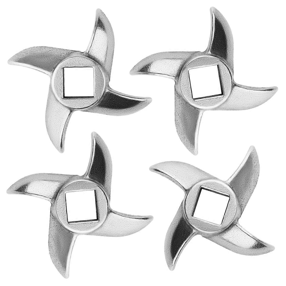 Meat Grinder Blade #8 Stainless Steel Replacement Set 4 Pcs Durable Size #8 Accessories