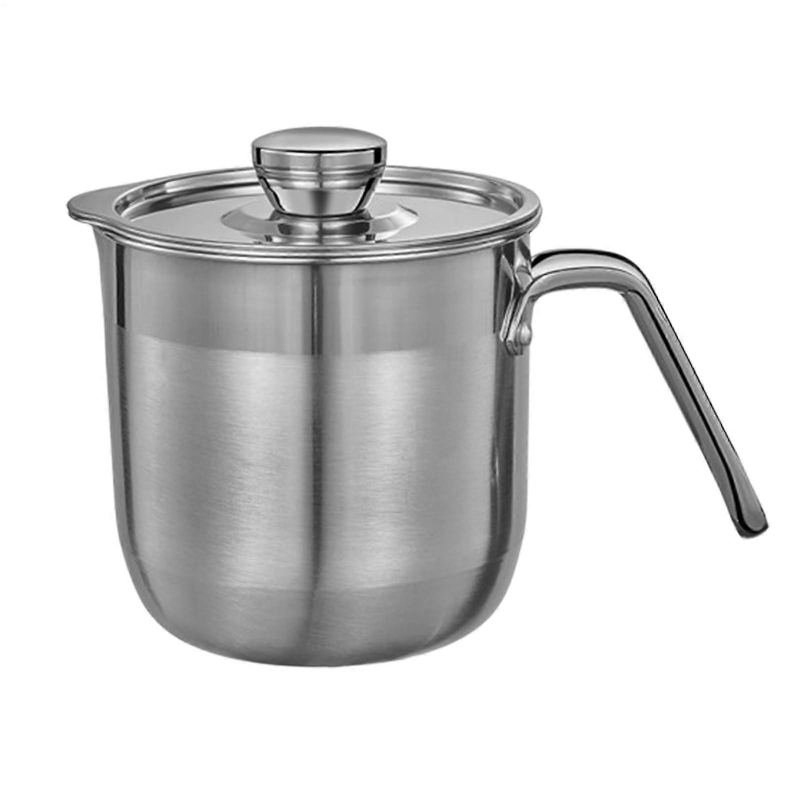 Stainless Steel Egg Separator Cup with Handle, Large Capacity, Separates 5 Eggs Fast, Easy Clean