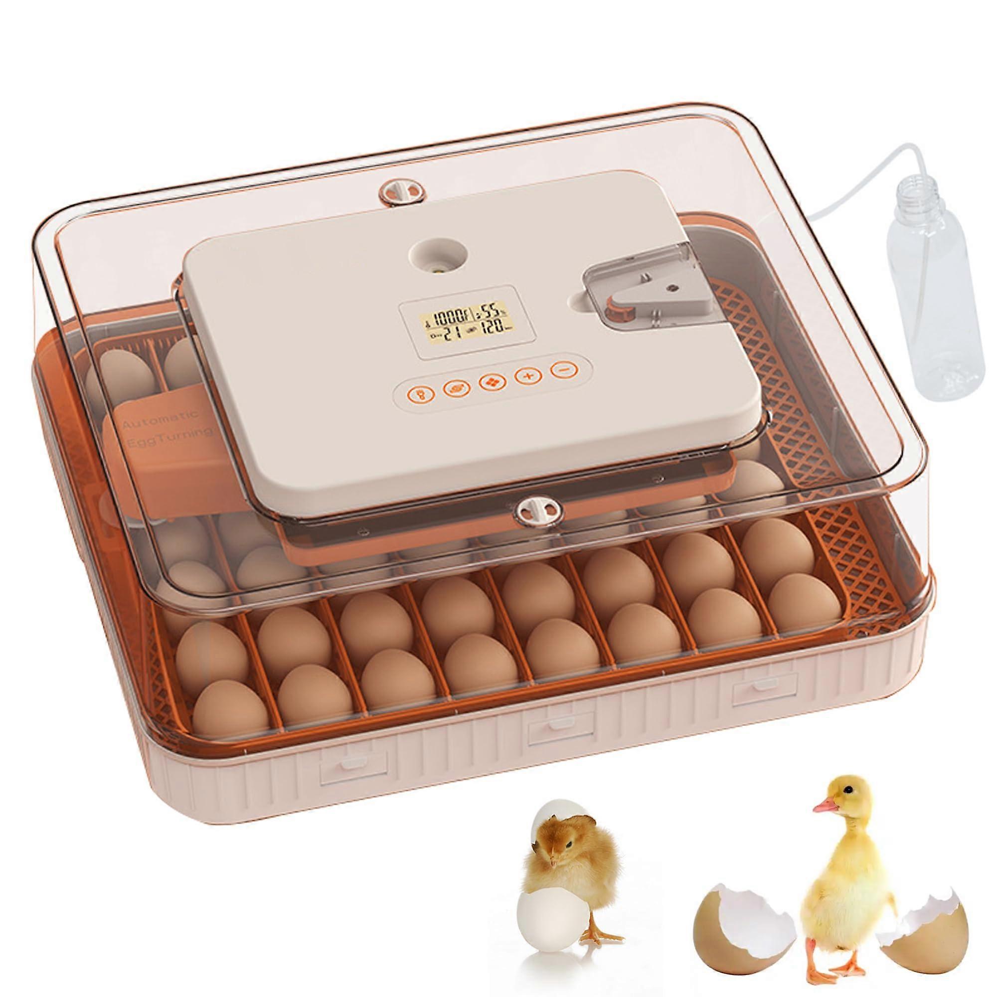 56 Automatic Egg Incubator with Temperature and Humidity Control for Chicken and Duck Hatching