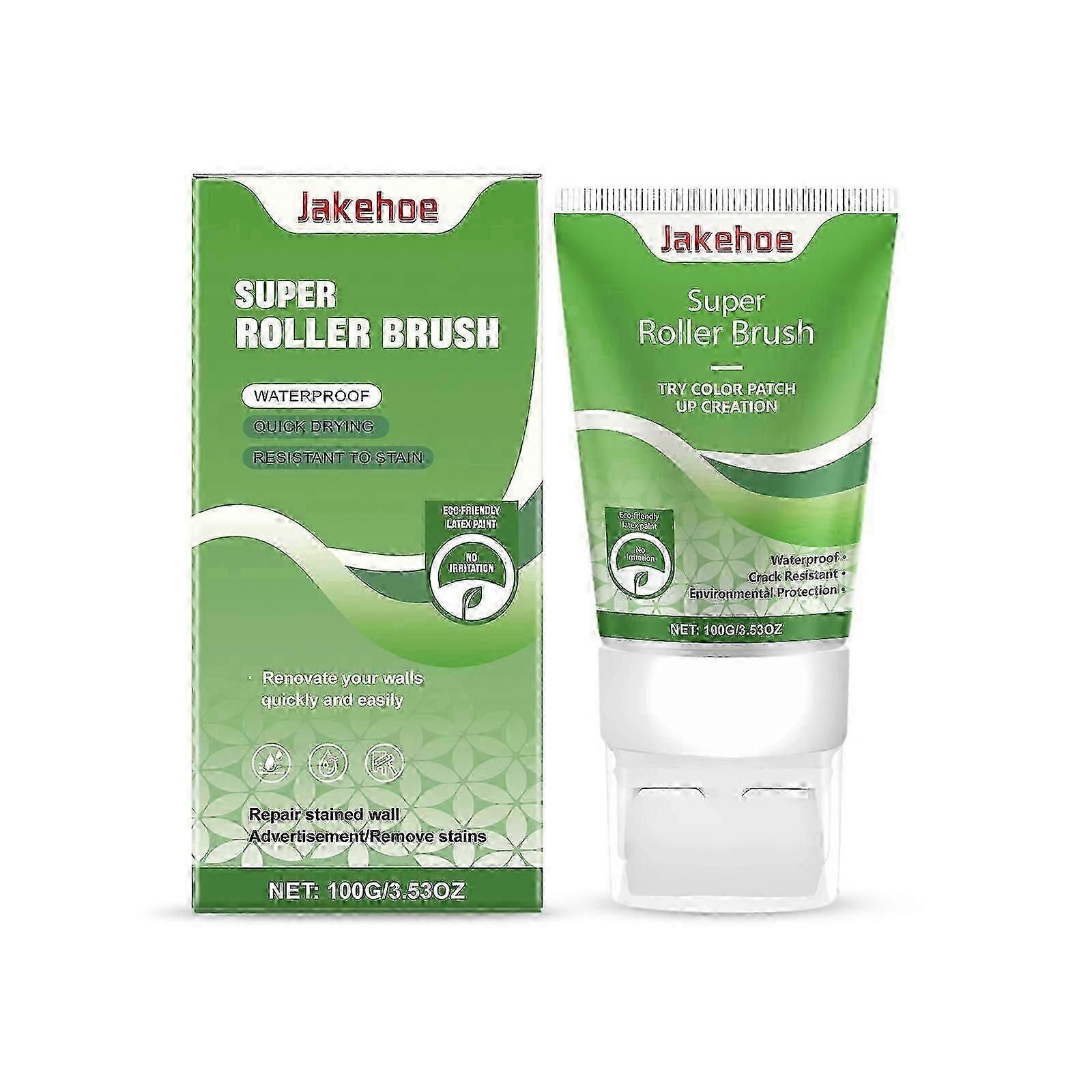 Quick Wall Repair Paint with Roller  Easy, Durable Crack & Graffiti Fix, 100g