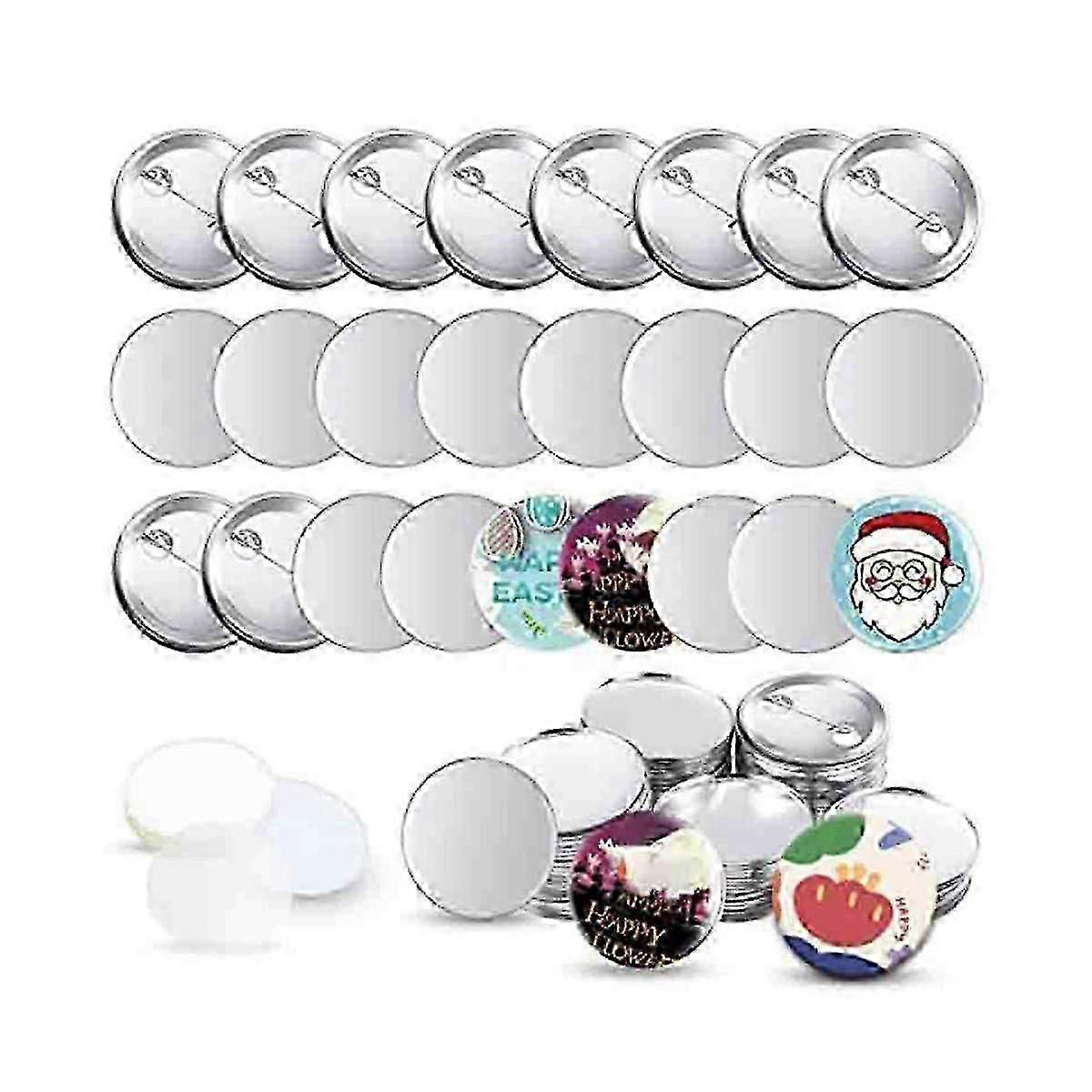 100 Sets 58mm Blank Button Supplies for Button Maker Machine