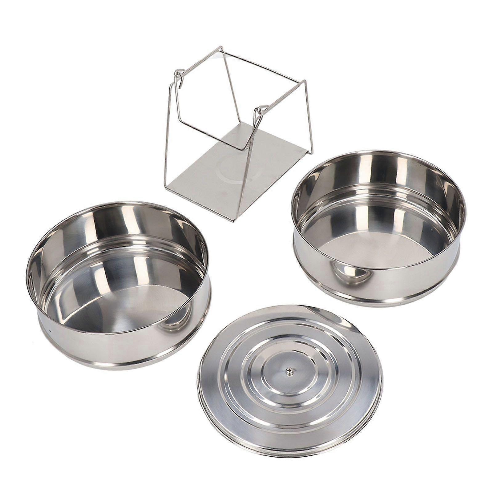 304 Stainless Steel Steamer Pot, 2-Tier Stackable Steaming Pot, Cookware with Lid for Kitchen Cooking