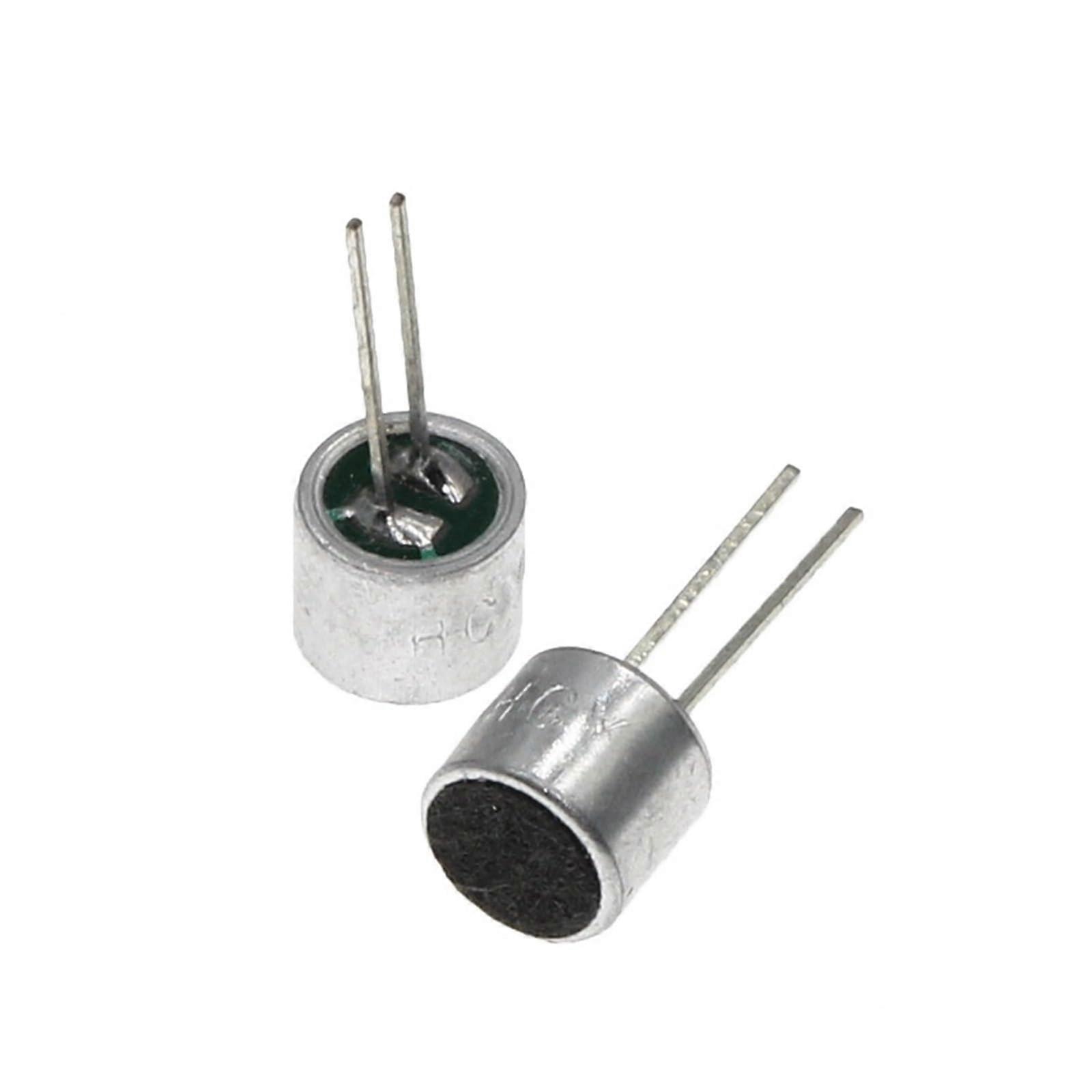 10PCS 6x5mm Electret Condenser Microphone Capsule 6050 Tape Pin  Sensitivity 5658dB