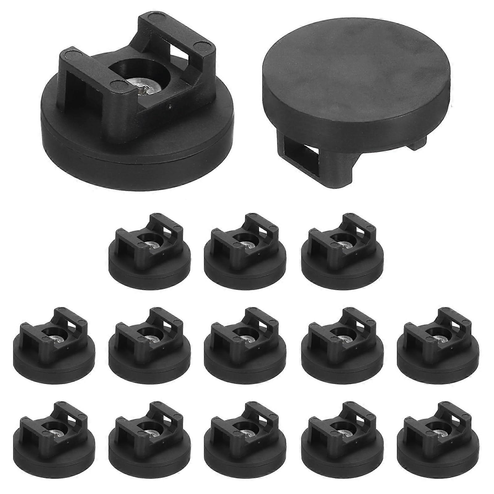 10Pcs Cable Tie Mounts Magnetic Cable Clips 31mm Holders Saddle Type Organizer Black