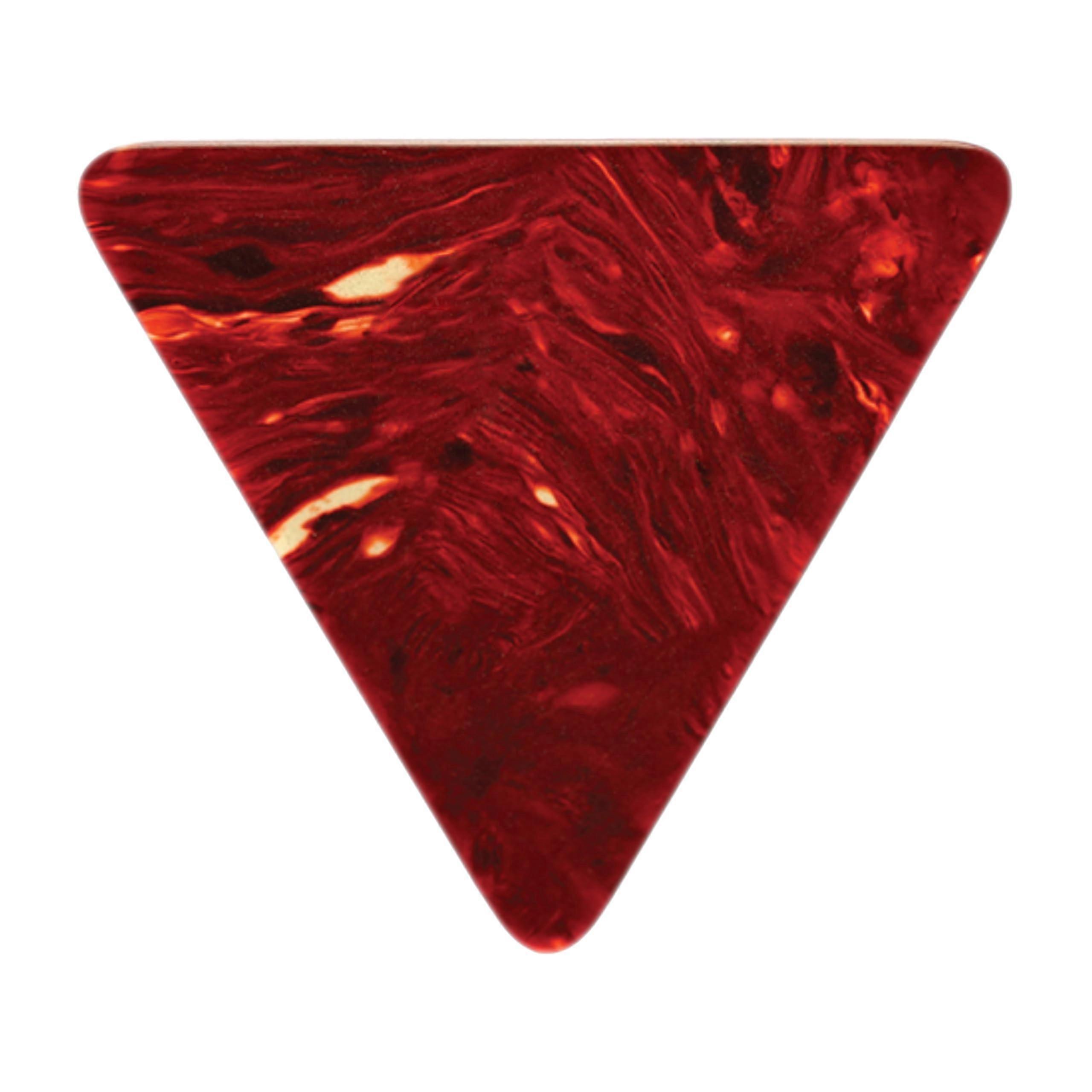 Celluloid Guitar Picks 0.46mm Brown Tortoise Large Triangle 3 Pack for Clear Bright Tone