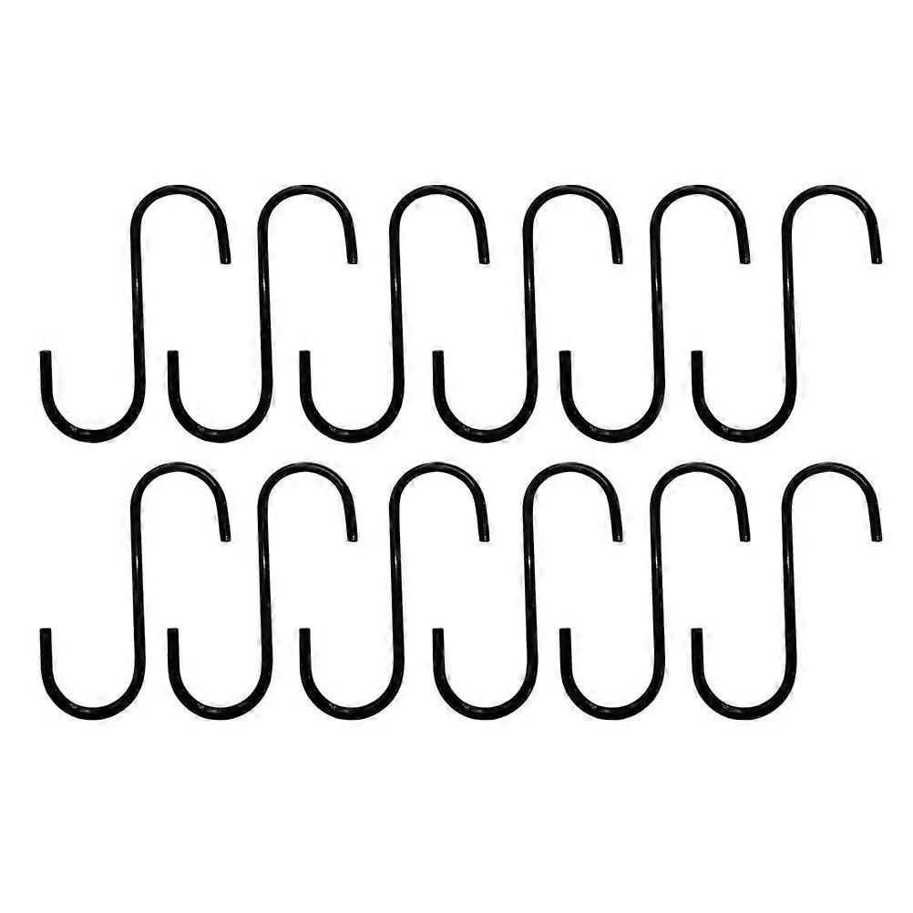 Metal Hooks S Shaped Hook for Hanging Clothes 36Pcs Black
