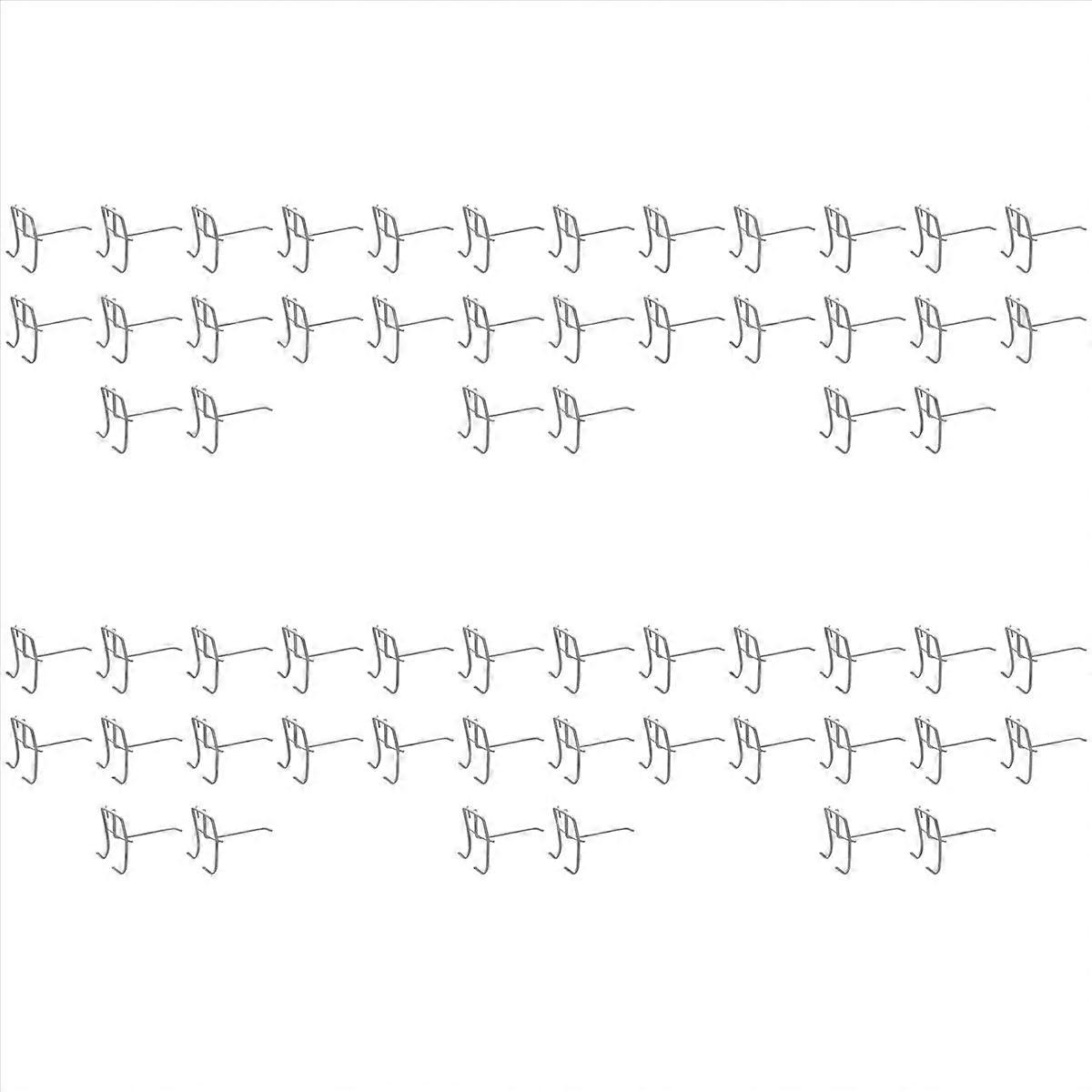 10 Pcs 3.9inch Long White Metal Store Grid Wall Bracket Display Hooks