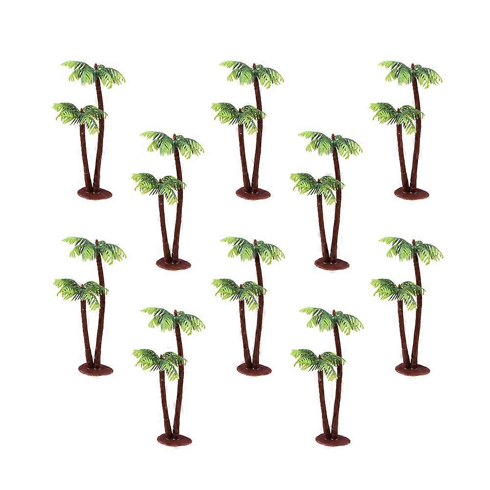 Scenery Model Tree Coconut Tree Model for Landscape 20Pcs Set