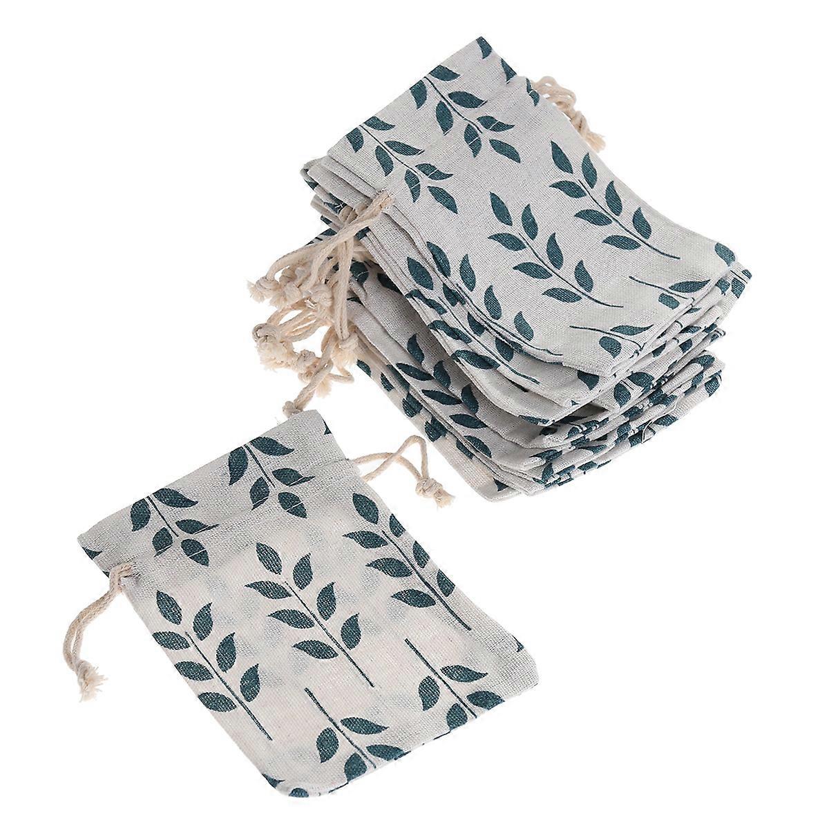 Leaves Pattern Luggage Organizer for 12Pcs Drawstring Storage Bags