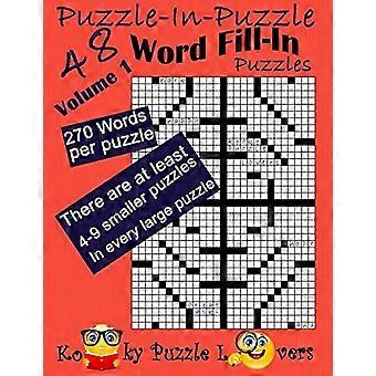 Puslespill-i-puslespill ordutfylling, bind 1, over 270 ord per puslespill