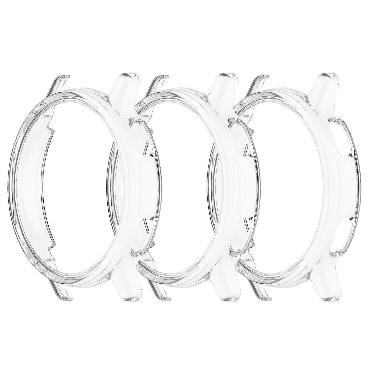 Screen Protector and Clear Case 3Pack for Garmin Vivoactive 5, Transparent PC Shell Cover