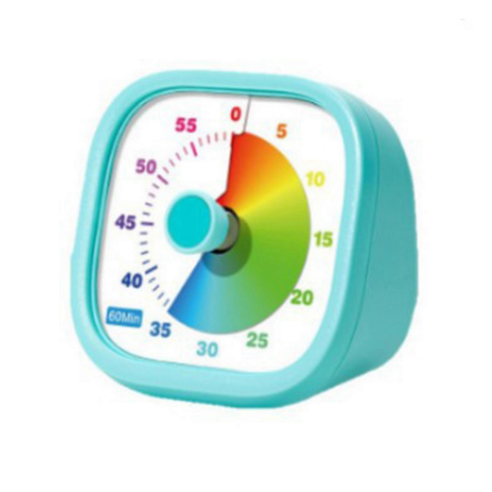 Visual Timer for Kids 60 Minute Pomodoro Timer Silent Countdown Timer Clock Rainbow Color Desk Time Management Tool for Kitchen Classroom Office Use