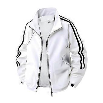 Chaqueta informal de exterior para hombre - Impermeable y cortavientos, blanca, talla M