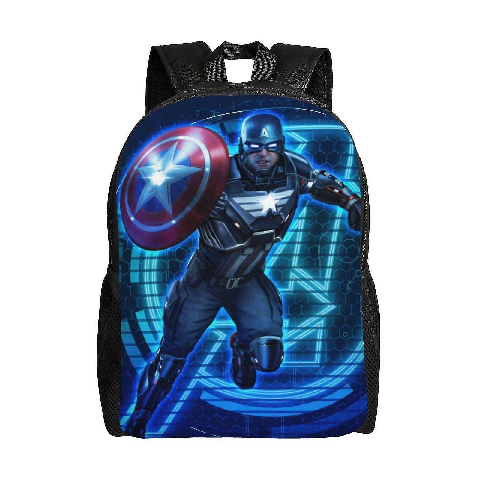 j5074 Captain America Kid Backpack School Bag Elementary Students Bookbags e5074