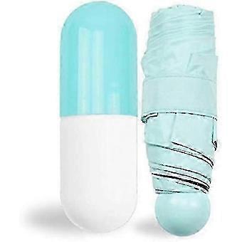 Ultralett sammenleggbar paraply 210t Mini kremfarget kapselparaply gummi sammenleggbar 25-26s