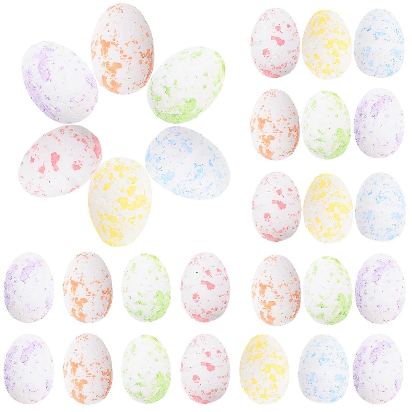 Foam Easter Eggs for Decor 50Pcs Assorted Color Simulation Foam Eggs