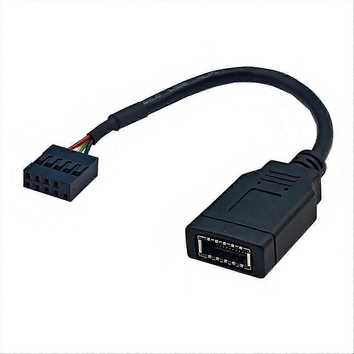 USB 9PIN to Type-C Front Panel Adapter Cable with USB 9PIN to TYPE-E KEY-A Connection for PC Cases