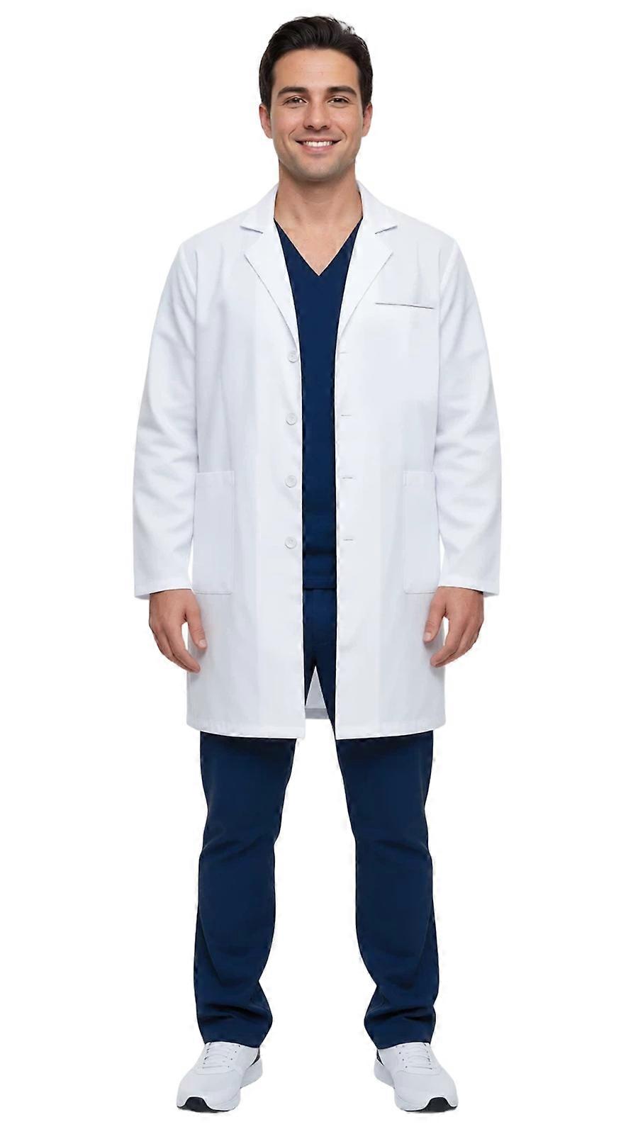 Uniforme medica da laboratorio lunga multitacca da uomo