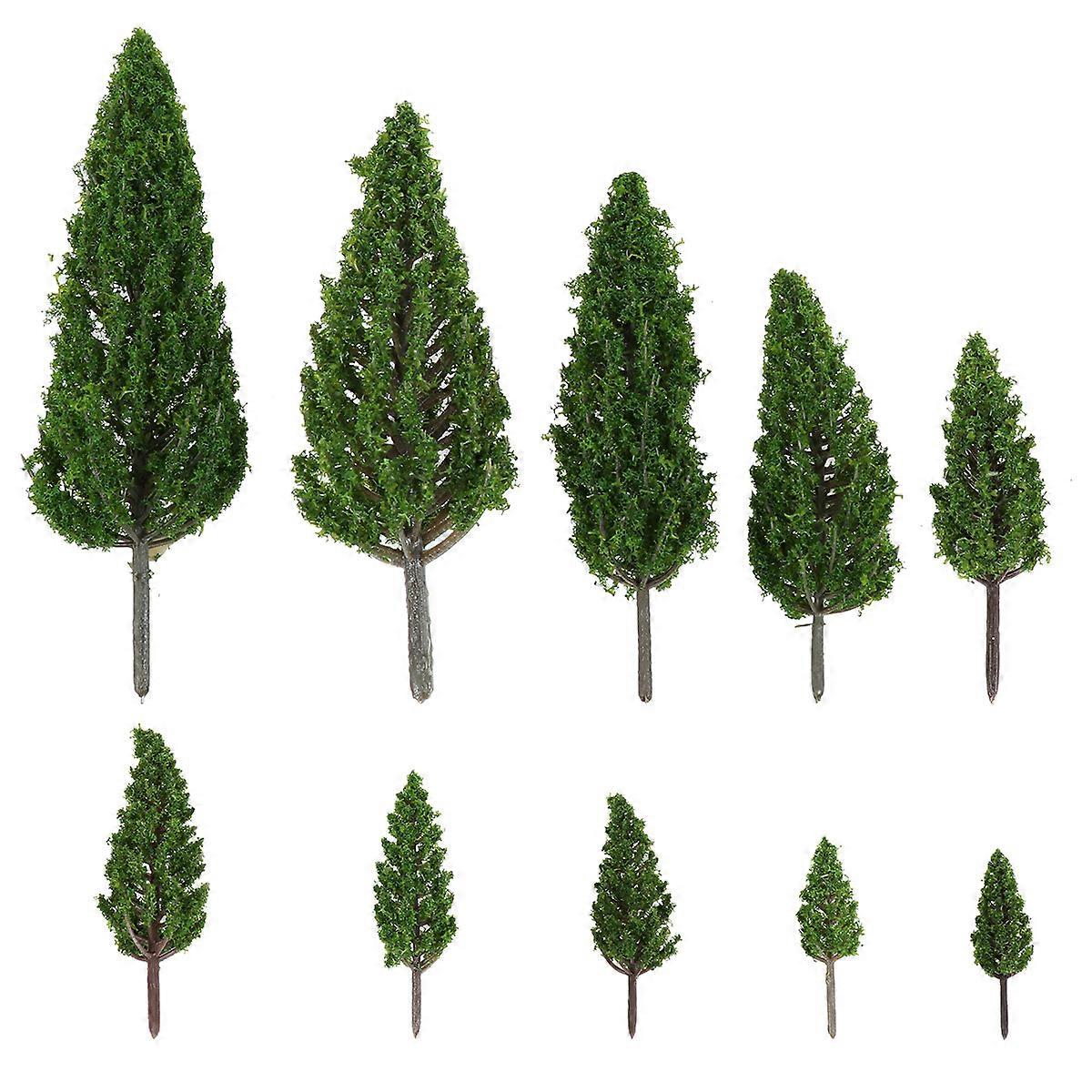 Model Trees Pine Trees for Decor with 60Pcs Green Miniature Set