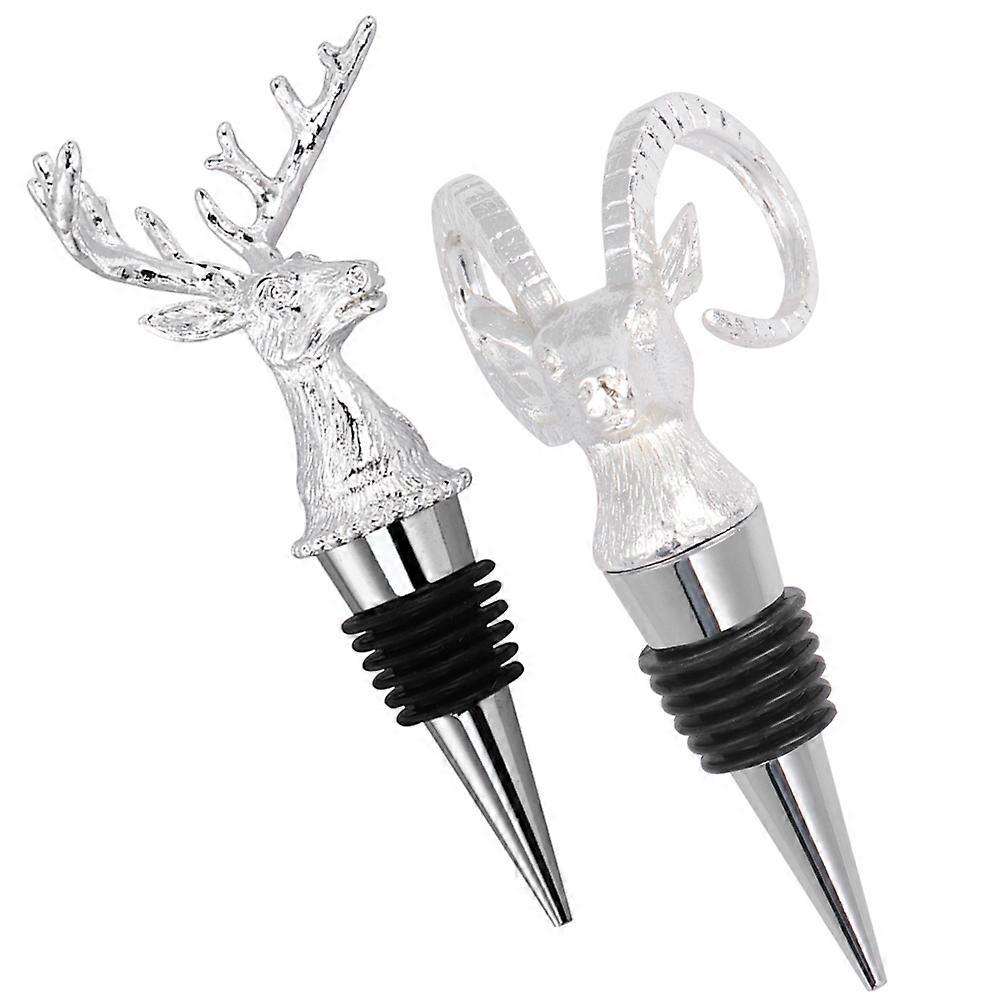 Red Stoppers Alloy Plug for Decorative Use 2Pcs