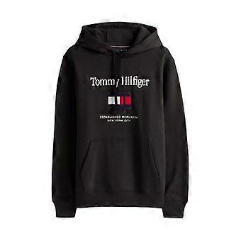 Tommy Hilfiger Mens Embroidered Relaxed Fit Pullover Hoodie