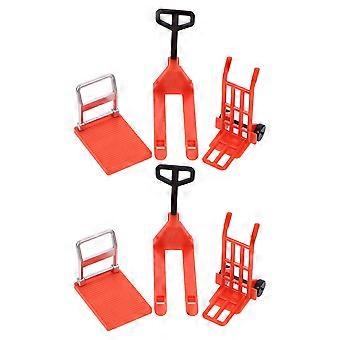 6PCS Miniature Construction Toy Set Kids Traffic Tools Warehouse Set Road Barricade Toy For Interactive Play
